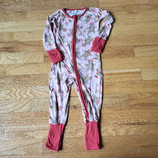 Little Sleepies Bamboo Christmas Holiday Pajamas Romper 12-18M Small Shop