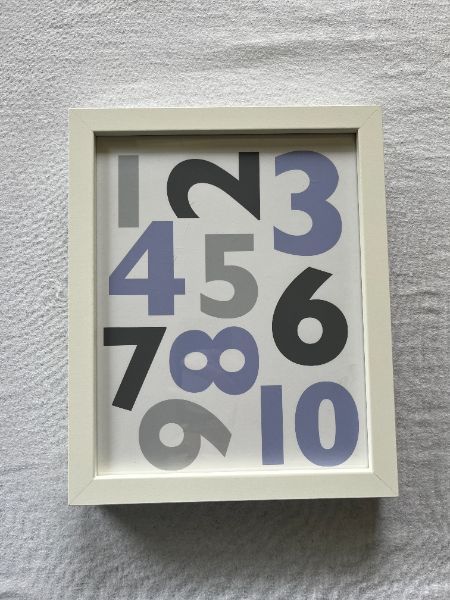 Purple Number Wall Decoration