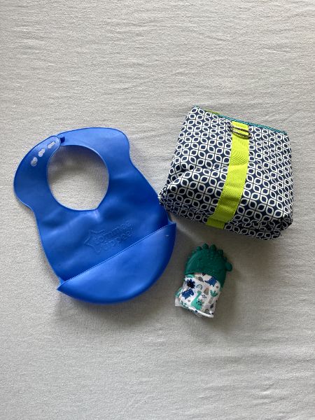 Baby Bundle; Blue Bib, Teething Mitt & Safety First Kit