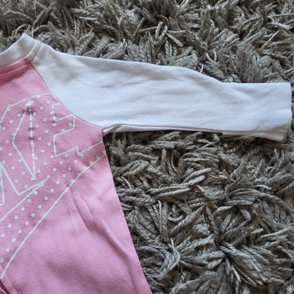 Cute Pink Nike Romper with fold over hands 3M, Kids 3 Month (0-3M)