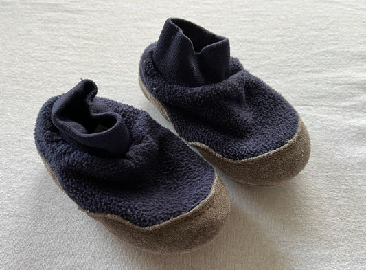 LL Bean Baby Booties, Size 3-4, Blue, Shoes 3 (Baby: 0-12 mth)