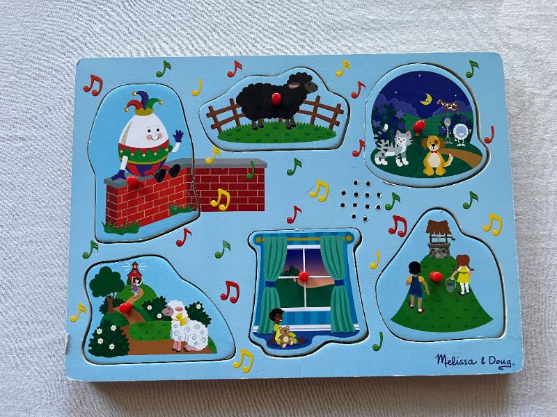 Melissa and Doug Nursery Rhymes  Wooden Sound Puzzle