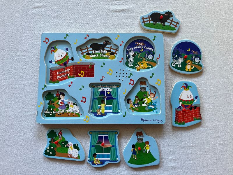 Melissa and Doug Nursery Rhymes  Wooden Sound Puzzle