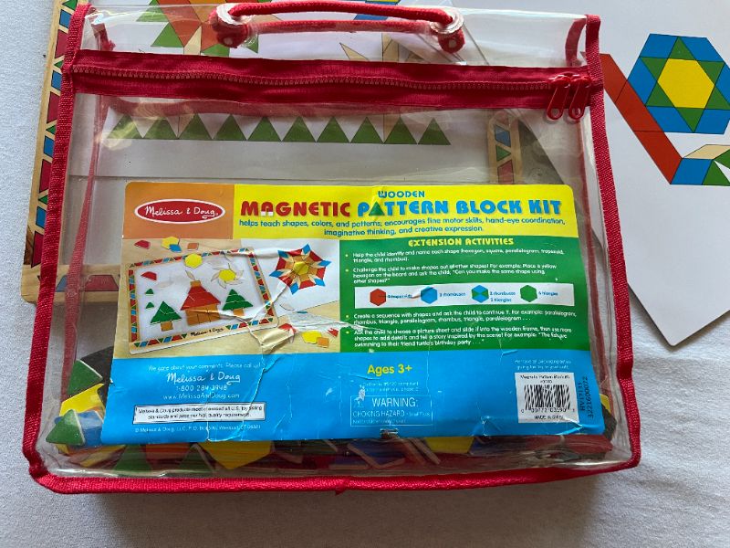 Melissa and Doug Wooden Magnetic Pattern Block Kit