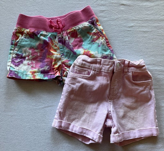 Two Pair of pink shorts, size 5, Kids 5/5T