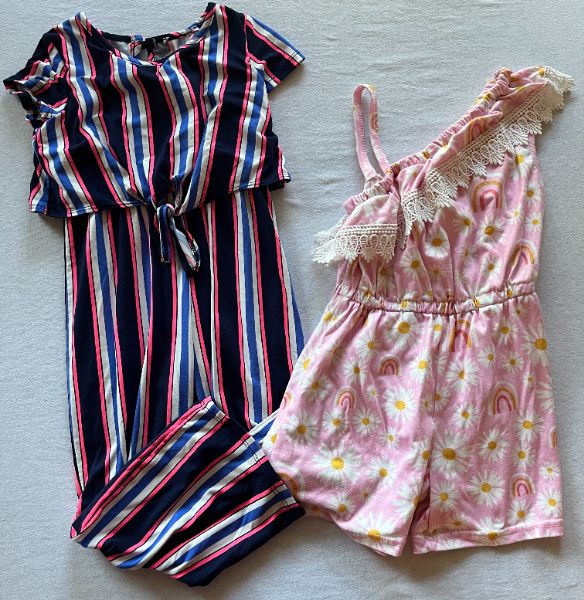 Two Rompers, size 6, unknown brands, Kids 6/6X