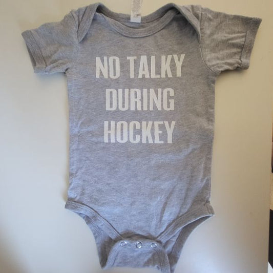 Portage & Main No Talky During Hockey 3-6M, Kids 6 Month (3-6M)