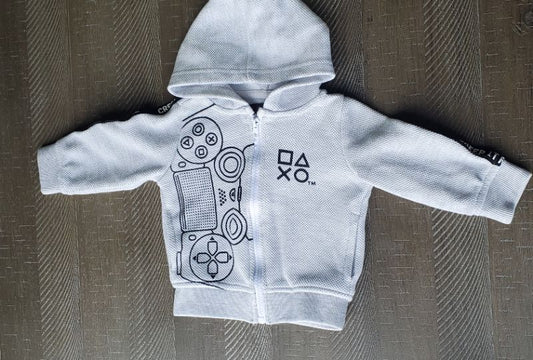 Gamer Zip Up Sweater, Size 3-6 Months, Kids 6 Month (3-6M)