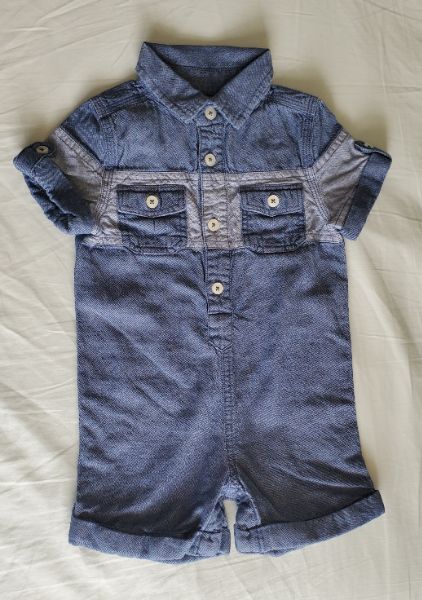 Joe Fresh Denim Romper, Size 12 - 18 Months, Kids 18 Month (12-18M)