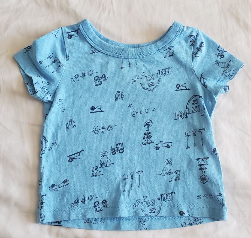 Joe Fresh Farm T- Shirt and Old Navy Coveralls Bundle, Size 6 - 12 Months, Kids 12 Month (9-12M)