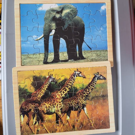 2 animal photo puzzles