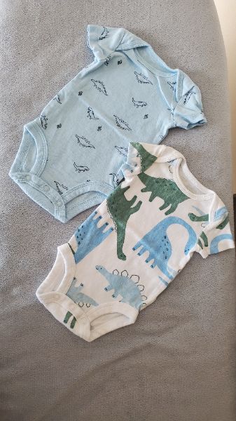 Newborn Short Sleeve Dinosaur Onsie Bundle Size 0 Months, Kids Newborn