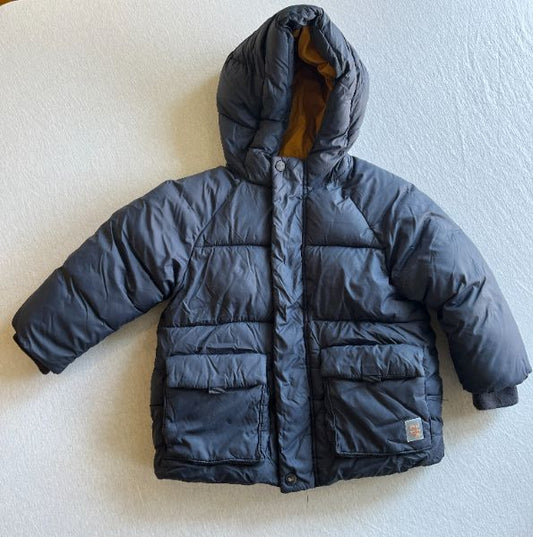 Zara Winter Jacket, 2-3 years, Blue Down, Kids 3T