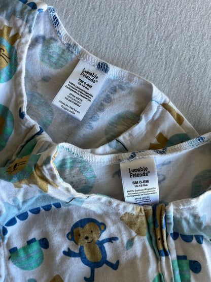 Bundle of Two Small Sleepsacks, Lovable Friends, 0-6 months, 0-6 Months (Small)