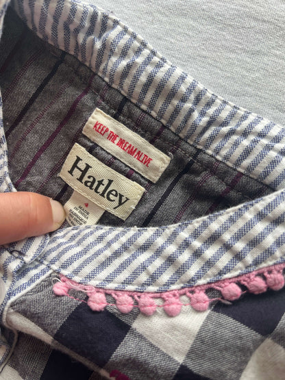 Hatley Girls Tunic, Size 4, Checkered/Pink Horses, Kids 4/4T