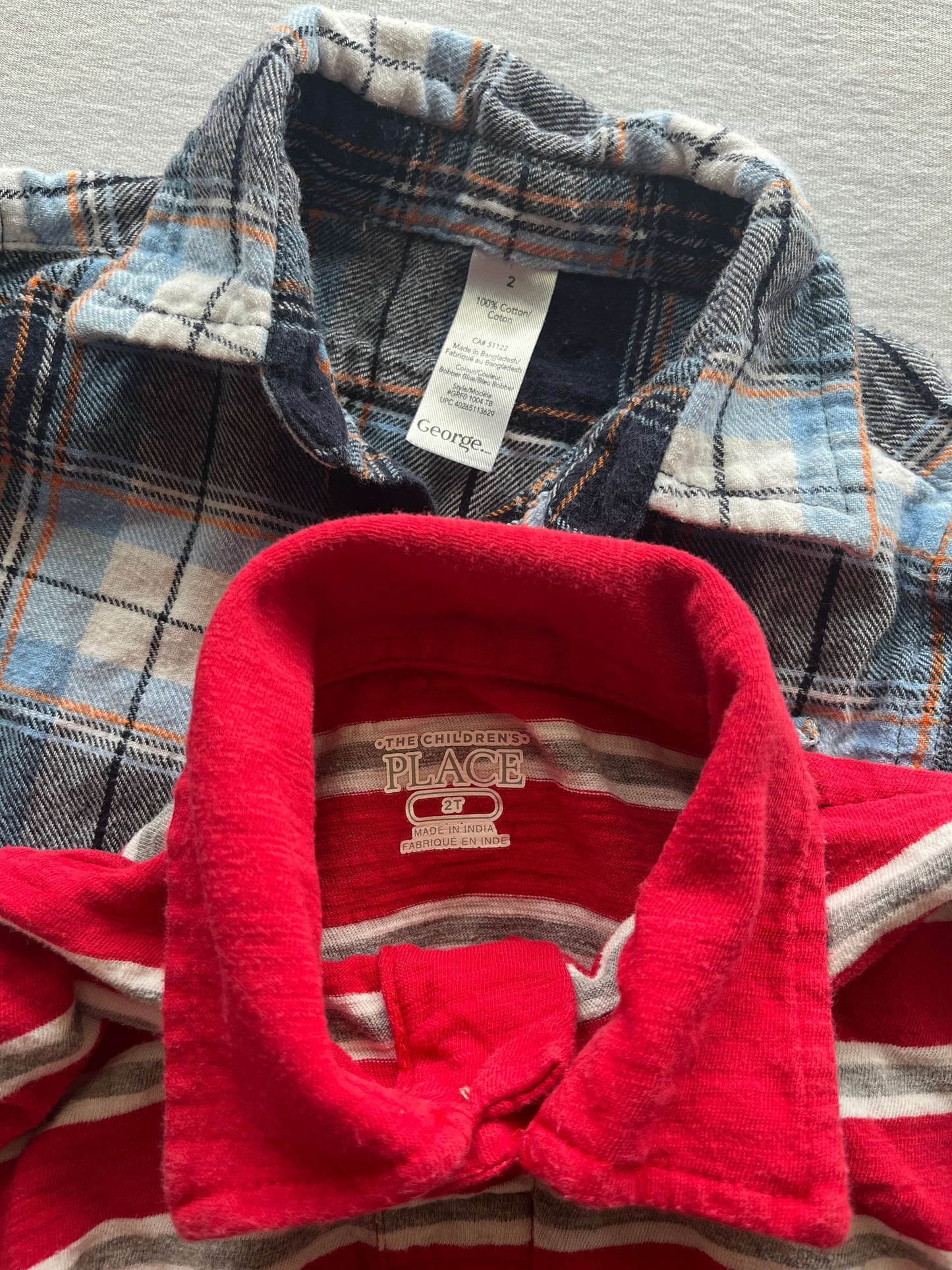 Two Collared Shirts, Size 2, Kids 2T