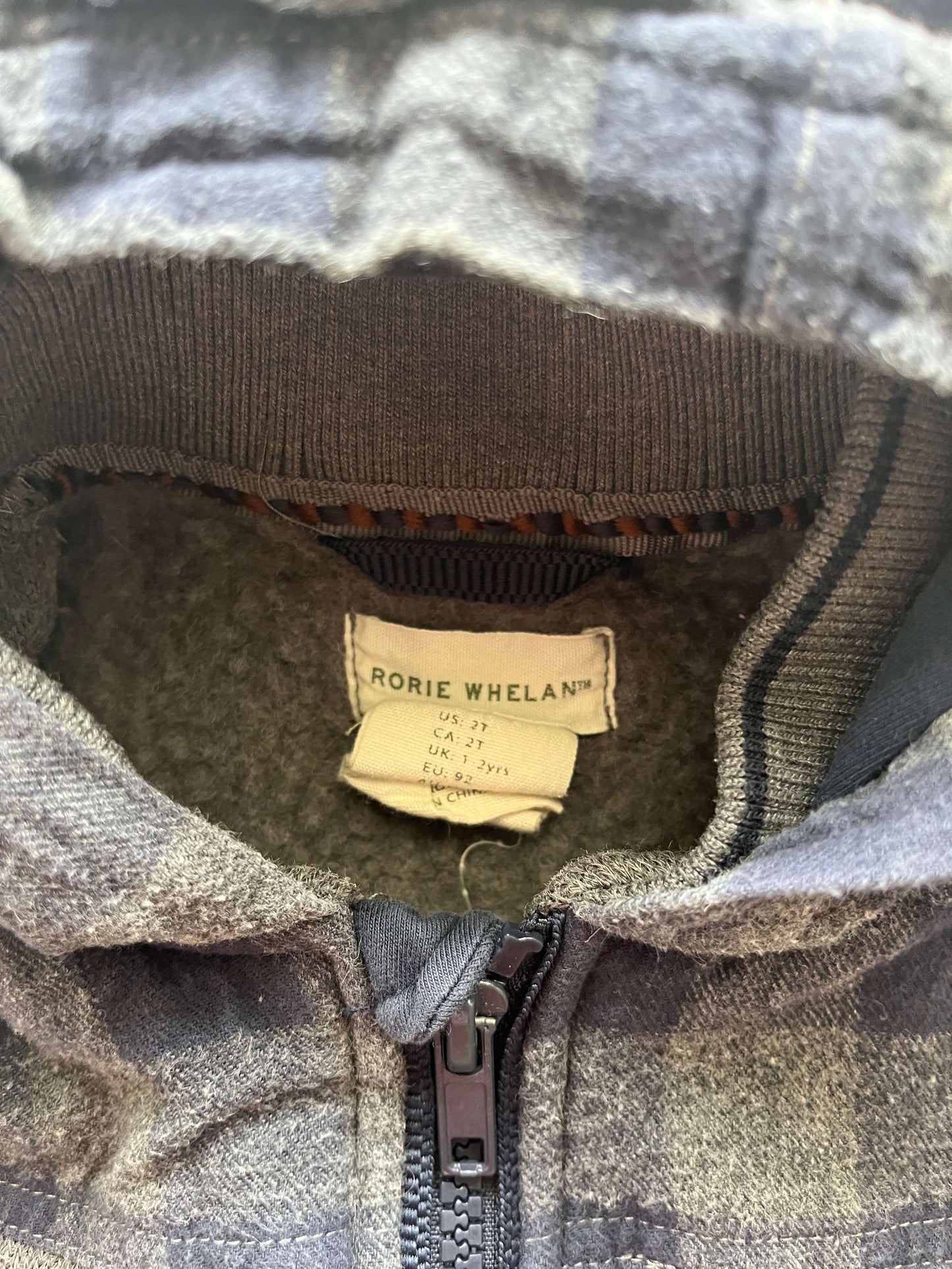 Rorie Whelan Zip up Sweatshirt, size 2, Kids 2T