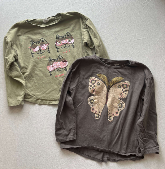 Zara and Cater's Long Sleeve Shirts, Size7/8, Kids 7 & 8 (small)