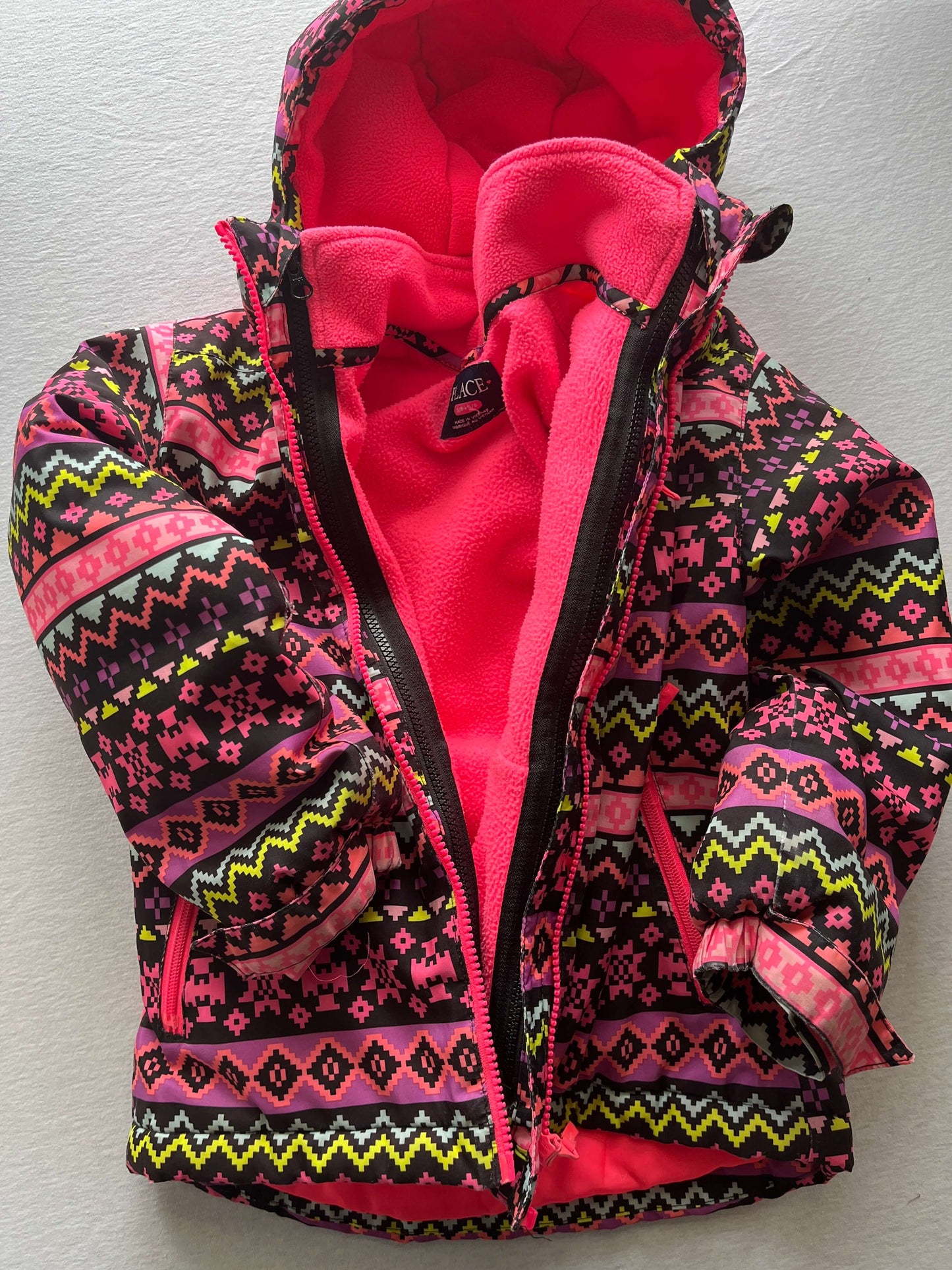 Children's Place WInter Jacket with zip in fleece, size 5/6, Kids 5/5T (extra small)