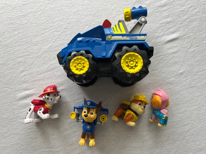 Paw Patrol Bundle #5, Chase truck with 4 pups