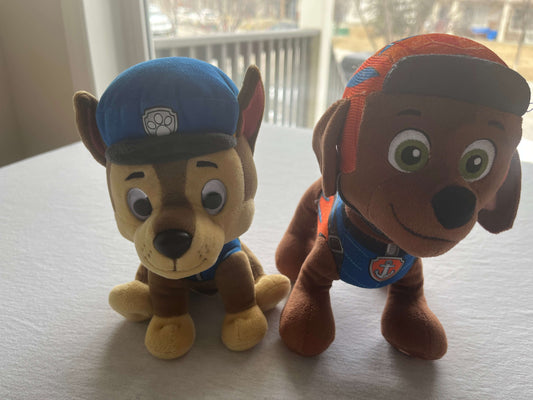 Paw Patrol Plush Set, Chase and Zuma