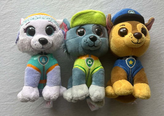 Paw Patrol Beanie Boos, Set of 3, Chase, Rocky & Everest