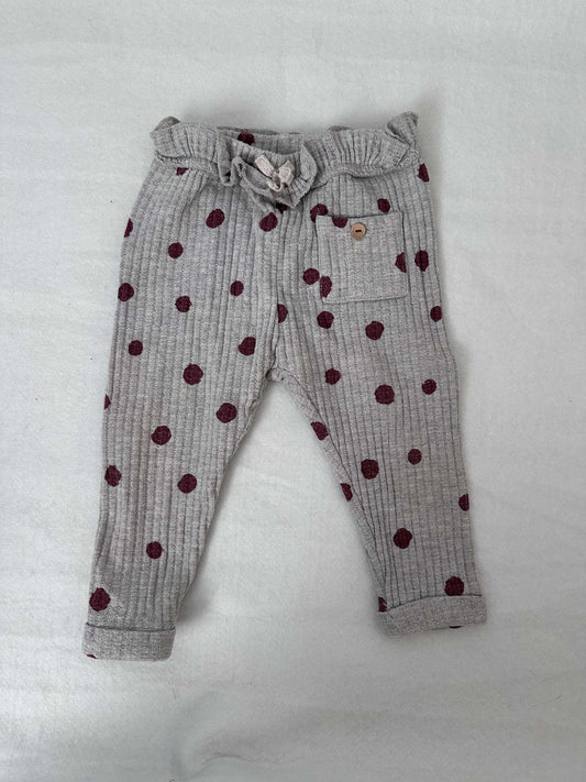 Zara polkadot ruffle pants 9-12m, Kids 12 Month (9-12M)
