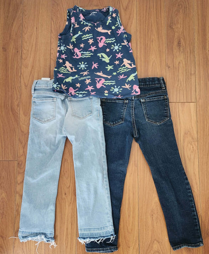 Old Navy Girls  Jeans and Shirt Bundle, Kids 4/4T