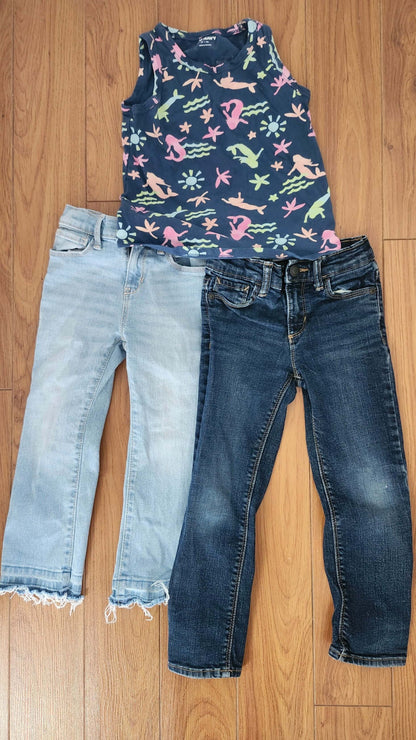 Old Navy Girls  Jeans and Shirt Bundle, Kids 4/4T