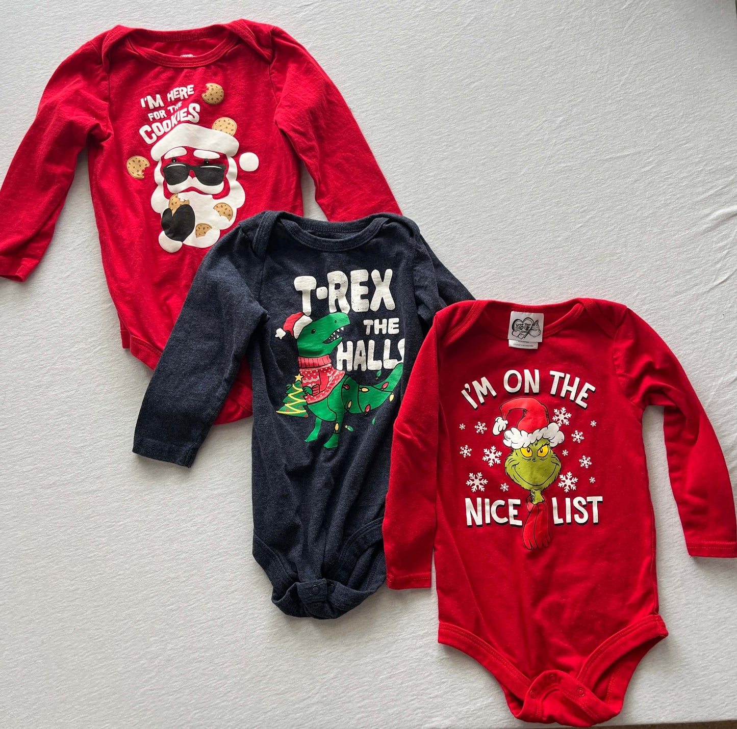 Long Sleeve Christmas Onesie Bundle, Size 18-24 months, Kids 24 Month (18-24M)