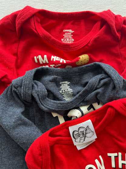 Long Sleeve Christmas Onesie Bundle, Size 18-24 months, Kids 24 Month (18-24M)