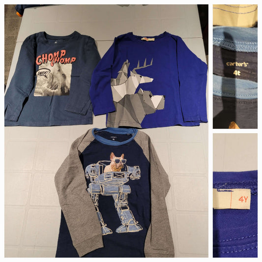 3 long sleeves tshirt, Kids 4/4T