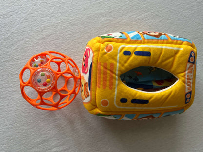 Baby Toy Bundle, Oball and Baby Tissue Box
