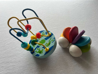 Wooden Infant Toy Bundle, Plan Toys & Manhattan Toys