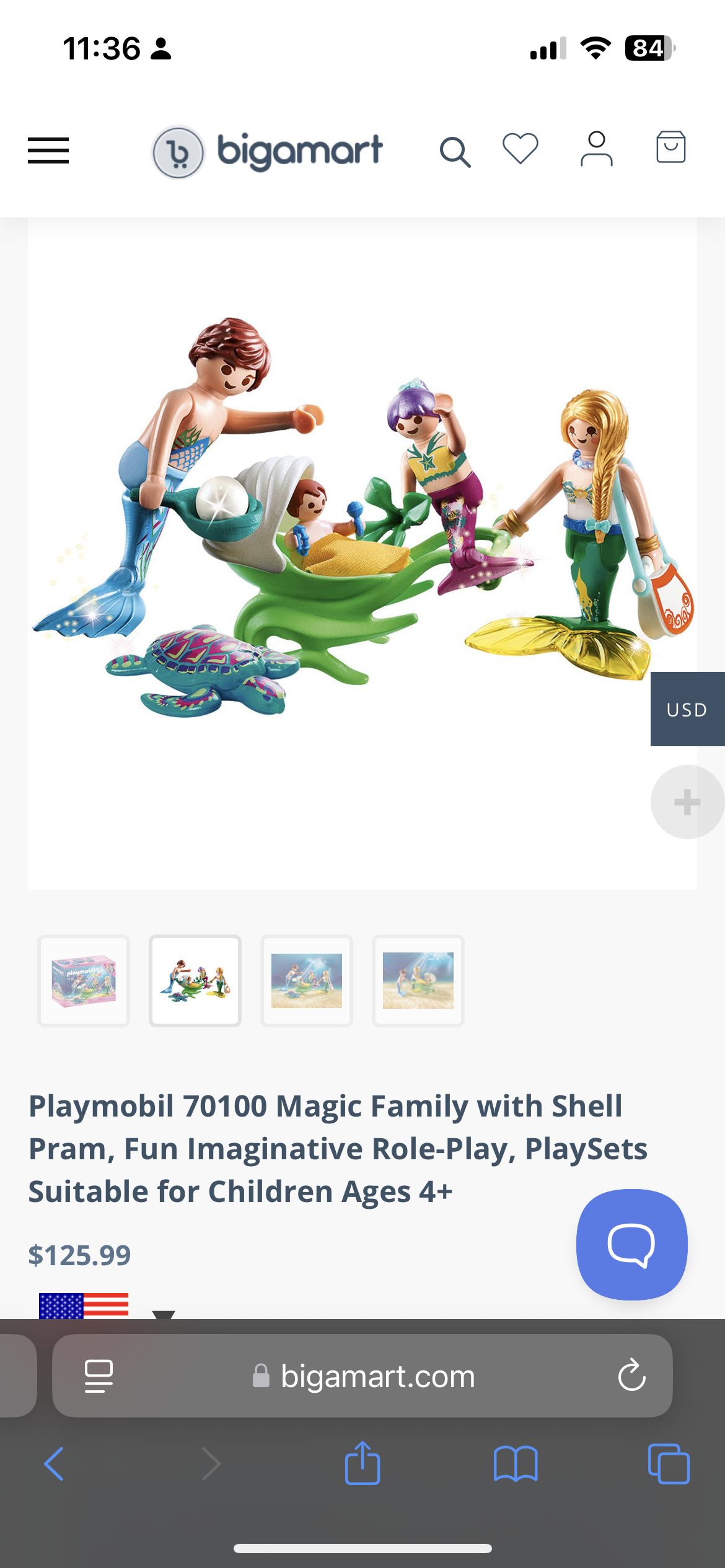 Playmobil Magic Family with Shell Pram