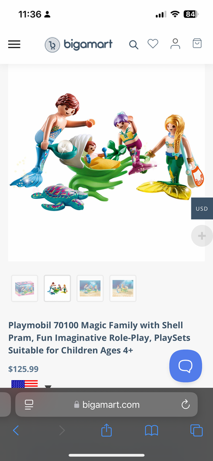 Playmobil Magic Family with Shell Pram