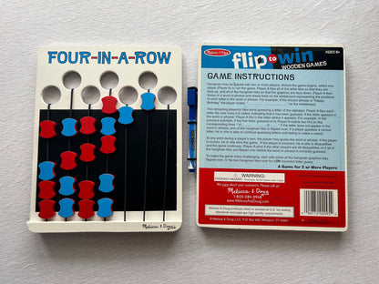 Melissa and Doug Wooden Games, Four-In-a-Row & Hangman