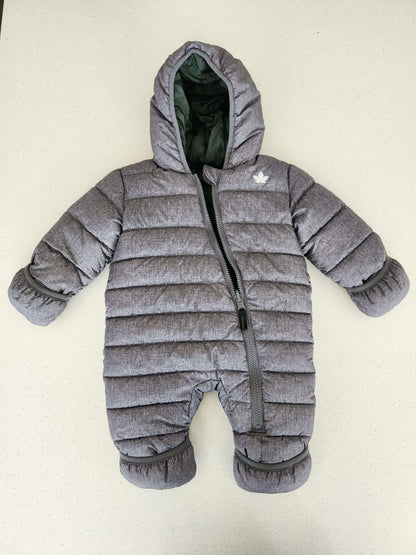 Canadiana snowsuit, grey and green reversible, NWOT, Kids 3 Month (0-3M)