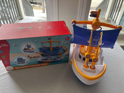 Sailboat Fishing Toy, Cute Stone