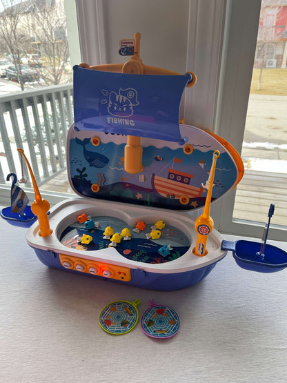 Sailboat Fishing Toy, Cute Stone