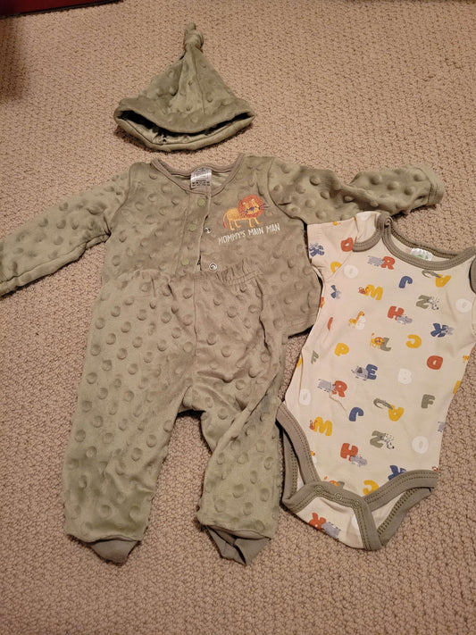 3m green set, Kids 3 Month (0-3M)