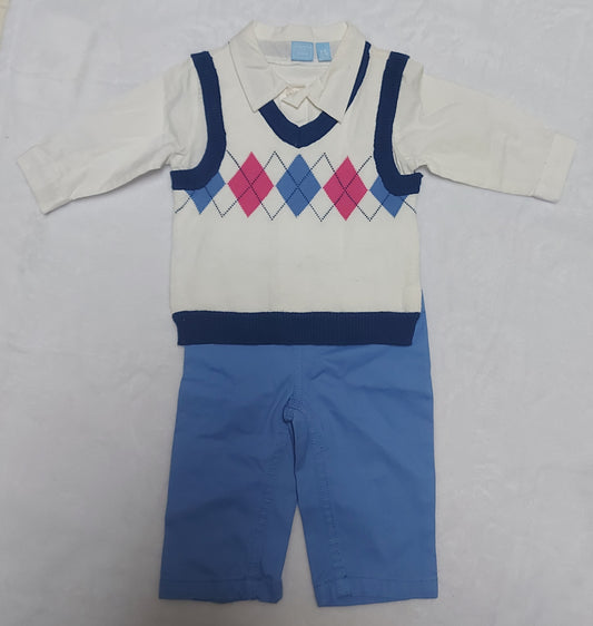 Matching outfit shirt + pants - size 6-9 months, Kids 9 Month (6-9M)