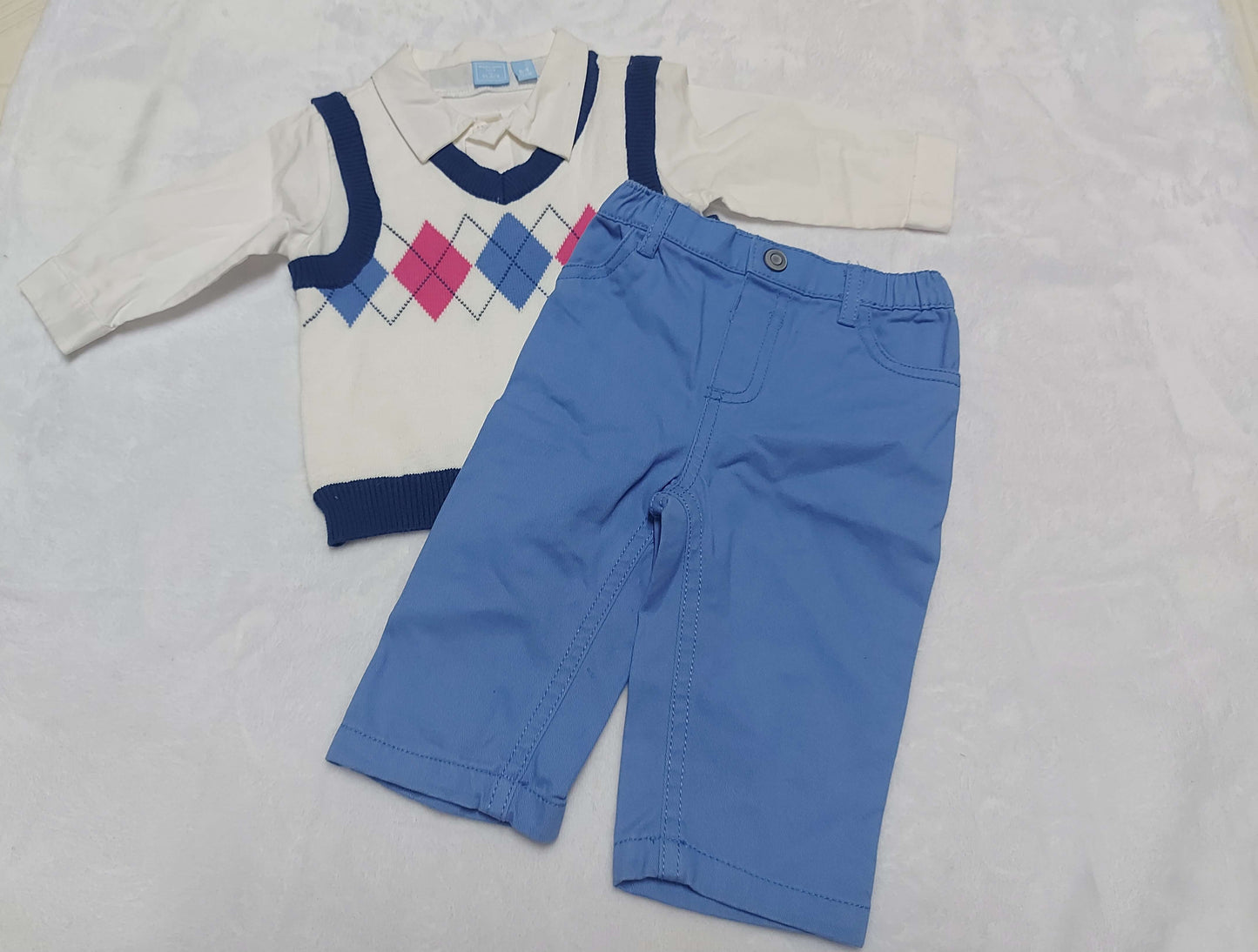 Matching outfit shirt + pants - size 6-9 months, Kids 9 Month (6-9M)
