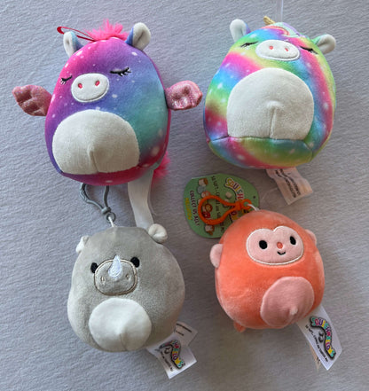 Squishmallow Bundle (2 small, 2 keychain)