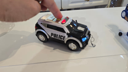 Rescue mission - Police car, helicopter and motorbike