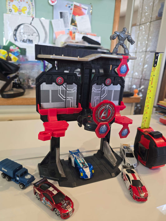 Avengers Base with Avenger cars and a mini figurine