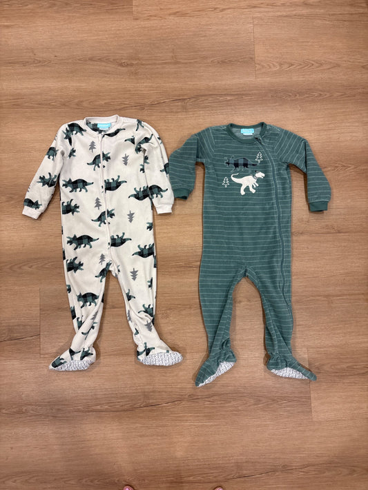 Set of 2 fleece sleepers size 3T Pekkle brand , Kids 3T