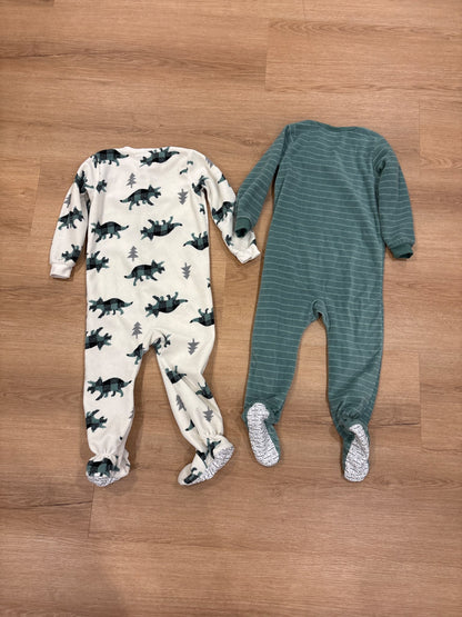 Set of 2 fleece sleepers size 3T Pekkle brand , Kids 3T