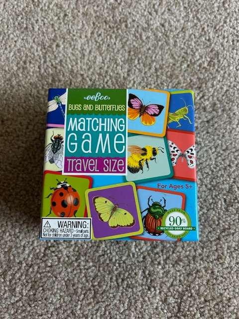 eeBoo Bugs and Butterflies Matching Game Travel Size
