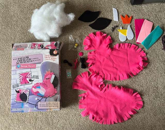 Knot PIllow Flamingo Craft